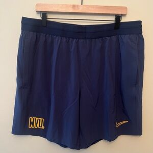 West Virginia Mountaineers Nike Sideline Performance Shorts Men’s XXL Navy Gold